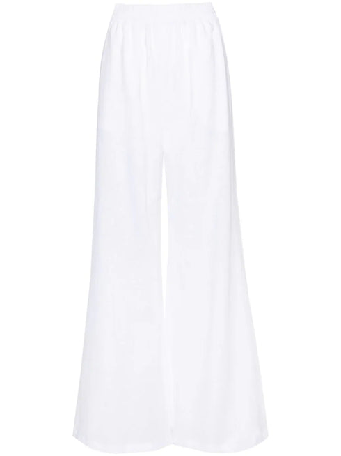 wide-leg linen trousers